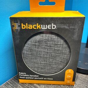 LOT OF 2 Blackweb Grey Portable Fabric Speaker